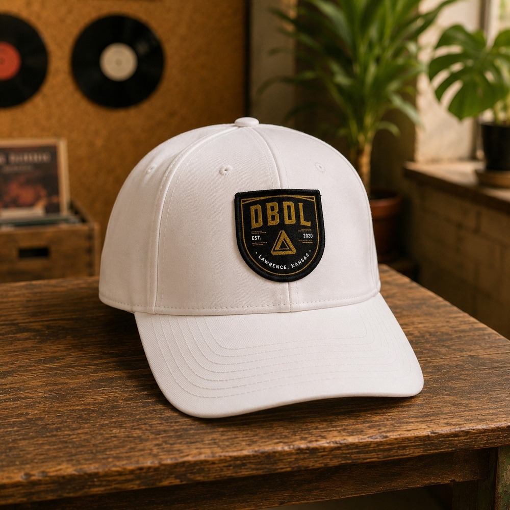 DBDL Lawrence Kansas Performance Snapback Hat White Shield Patch NWT